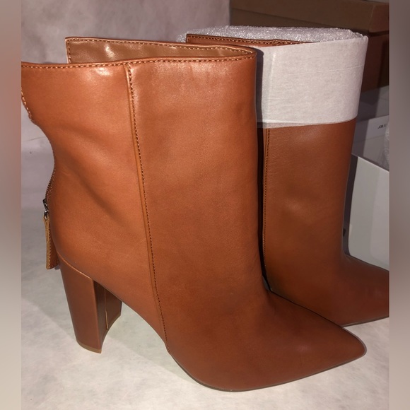Steve Madden Trista Cognac Boots New Bootie - Picture 2 of 4
